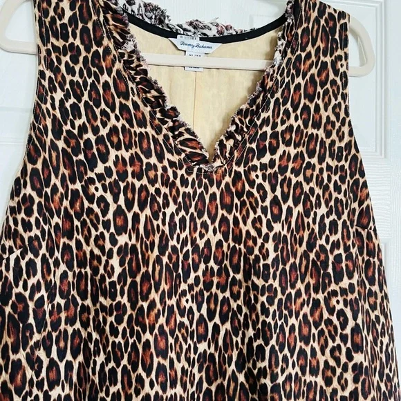 Tommy BAHAMA linen leopard dress size XL - Picture 3 of 8